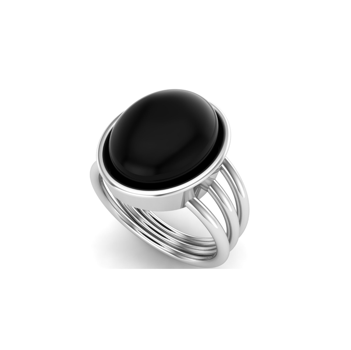 Bague onyx argent Sweden chevalière